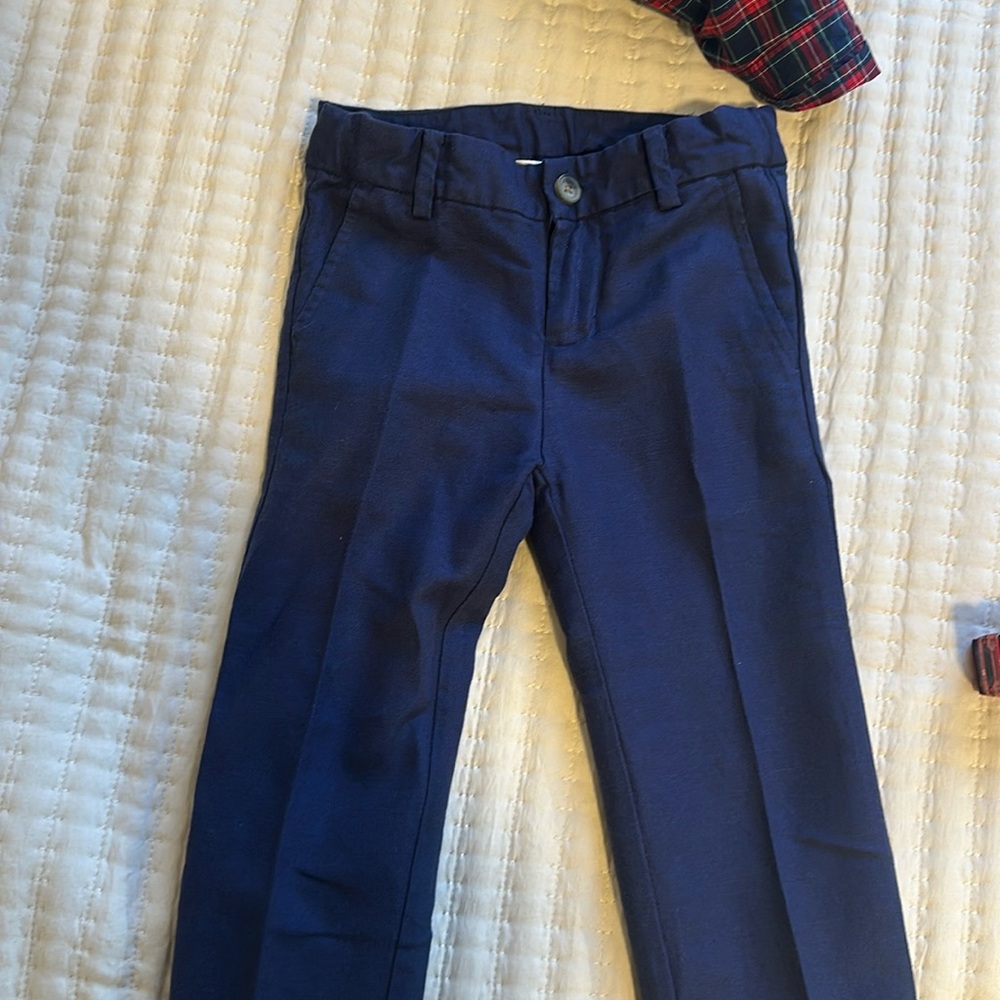 Navy blue toddler linen pants 2T